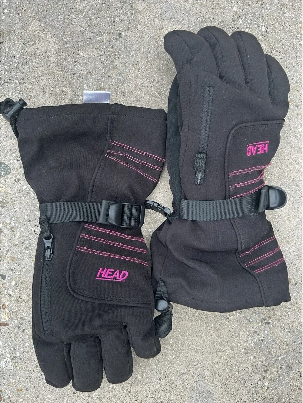 HEAD Ladies Insulated Ski gloves Dupont Serona Warmth Retention Black Pink Large